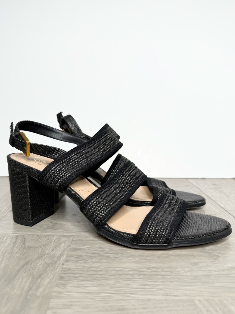 Franco Sarto Bucco Black Heeled Sandal 11M